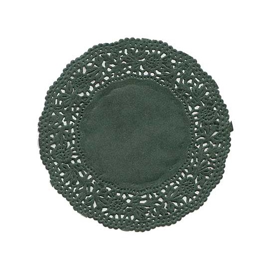 10 Small Green Rose Doilies ~ Germany ~ 4"
